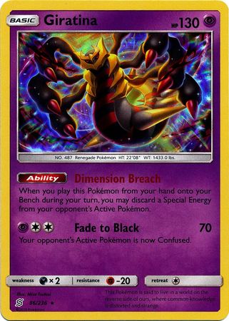 <transcy>Pokemon Card Unified Minds 086/236 86/236 Giratina Holo Selten</transcy>