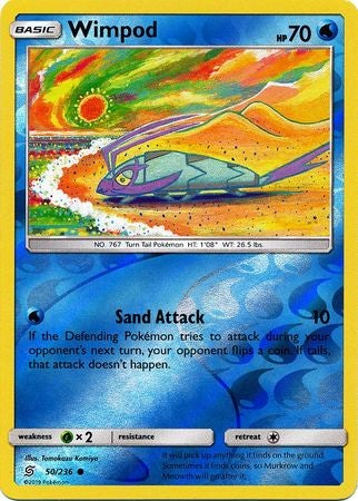 <transcy>Pokemon Card Unified Minds 050/236 50/236 Wimpod Reverse Holo Common</transcy>