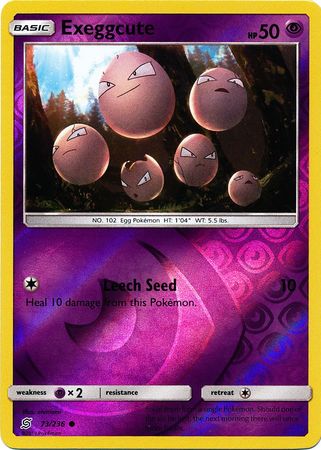 <transcy>بطاقة بوكيمون Unified Minds 073/236 73/236 Exeggcute Reverse Holo Common</transcy>