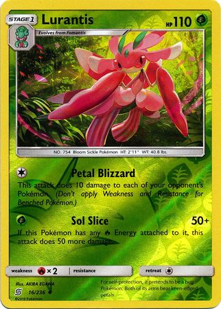 <transcy>Pokemon Card Unified Minds 016/236 16/236 Lurantis Reverse Holo Gelegentlich</transcy>