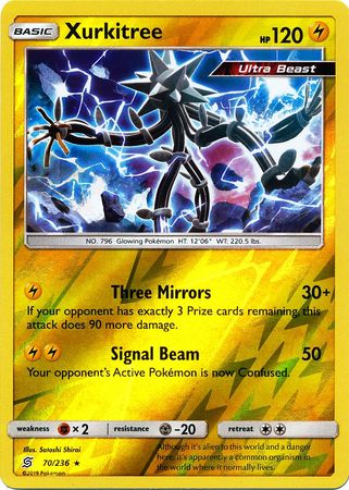 Pokemon Card Unified Minds 070/236 70/236 Xurkitree Reverse Holo Rare