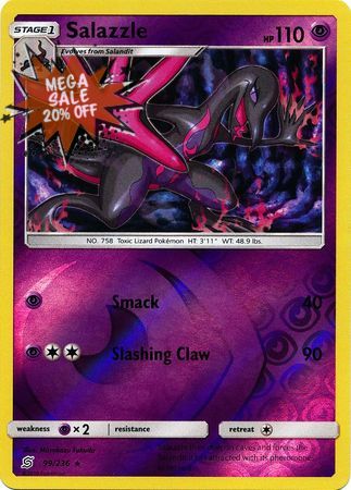 <transcy>Pokemon Card Unified Minds 099/236 99/236 Salazzle Reverse Holo Selten</transcy>