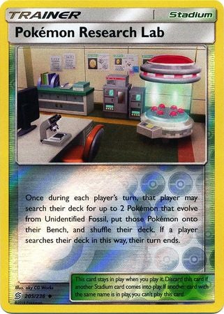 <transcy>Pokemon Karte Unified Minds 205/236 Pokémon Research Lab Stadium Reverse Holo Gelegentlich</transcy>