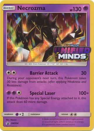 Pokemon Card SM Black Star Promos SM204 Necrozma Prerelease promo