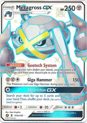 Pokemon Card Hidden Fates Metagross GX 157a/145 Promo