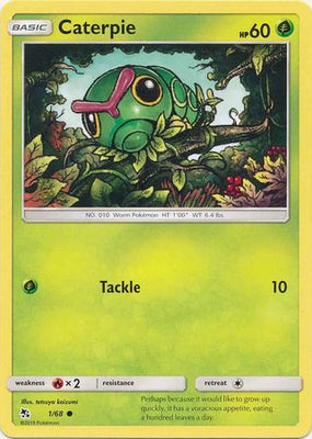 <transcy>Pokemon Card Hidden Fates 1/68 Caterpie Common</transcy>