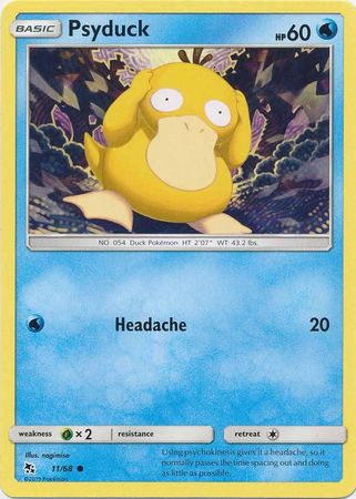 <transcy>الأقدار المخفية لبطاقة البوكيمون 11/68 Psyduck Common</transcy>