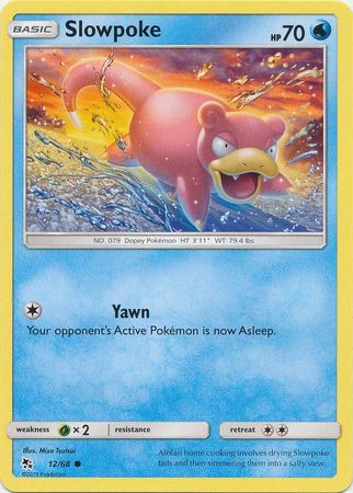 Pokemon Card Hidden Fates 12/68 Slowpoke Common