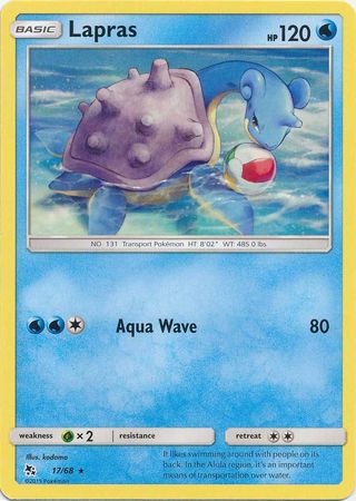 <transcy>Pokemon Card Hidden Fates 17/68 Lapras Selten</transcy>