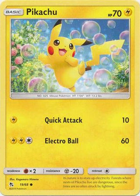Pokemon Card Hidden Fates 19/68 Pikachu Common
