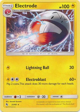 Pokemon Card Hidden Fates 22/68 Electrode Rare