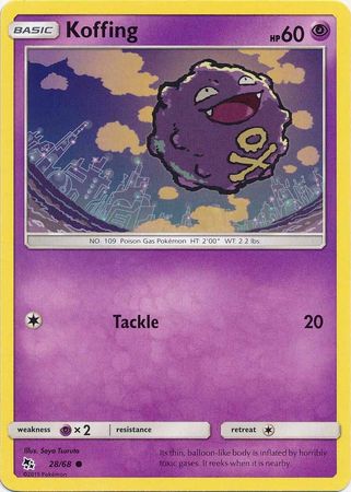 Pokemon Card Hidden Fates 28/68 Koffing Common