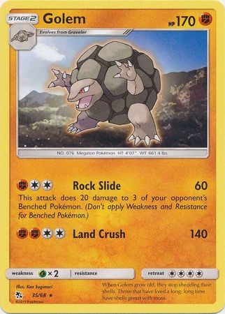 <transcy>Versteckte Schicksale der Pokemon-Karte 35/68 Golem Rare</transcy>