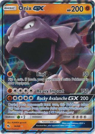 <transcy>Versteckte Schicksale der Pokemon-Karte 36/68 Onix GX Ultra Rare</transcy>