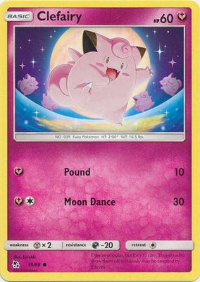 <transcy>Pokemon Card Hidden Fates 39/68 Clefairy Common</transcy>