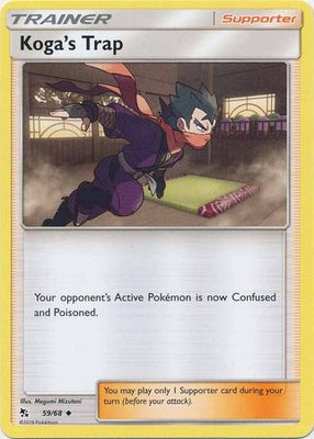 Pokemon Card Hidden Fates 59/68 Koga's Trap Supporter Uncommon