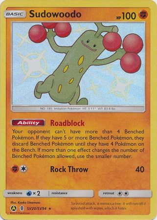 Pokemon Card Hidden Fates SV20/SV94 Sudowoodo Shiny Rare