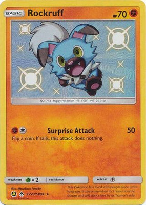 Pokemon Card Hidden Fates SV23/SV94 Rockruff Shiny Rare