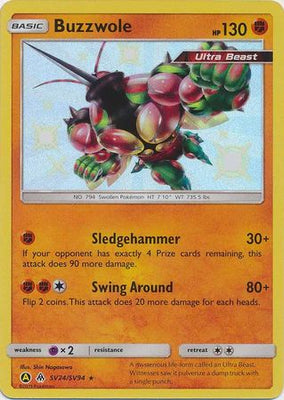Pokemon Card Hidden Fates SV24/SV94 Buzzwole Shiny Rare