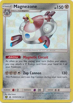 Pokemon Card Hidden Fates SV29/SV94 Magnezone Shiny Rare