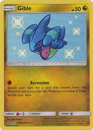 Pokemon Card Hidden Fates SV38/SV94 Gible Shiny Rare