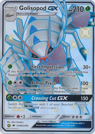 Pokemon Card Hidden Fates SV48/SV94 Golisopod GX Ultra Rare