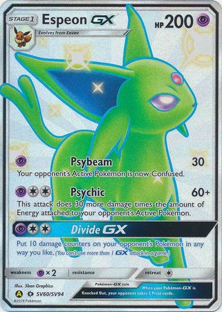 (S) Pokemon Card Hidden Fates SV60/SV94 Espeon GX Ultra Rare