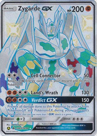 Pokemon Card Hidden Fates SV65/SV94 Zygarde GX Ultra Rare