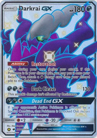 Pokemon Card Hidden Fates SV70/SV94 Darkrai GX Ultra Rare