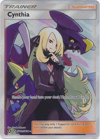 <transcy>Pokemon Card Hidden Fates SV82 / SV94 Cynthia Supporter Ultra Sjælden</transcy>