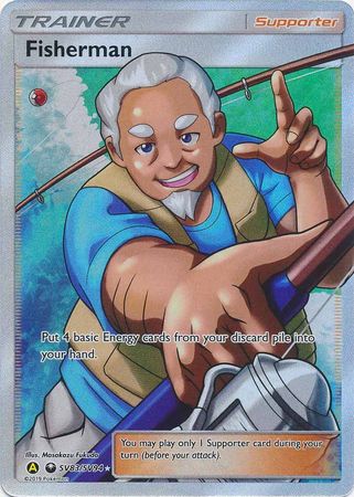 Pokemon Card Hidden Fates SV83/SV94 Fisherman Supporter Ultra Rare