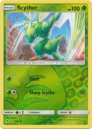 <transcy>Pokemon Card Hidden Fates 5/68 Scyther Gelegentlich Reverse Holo</transcy>