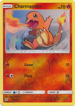 Pokemon Card Hidden Fates 7/68 Charmander Common Reverse Holo