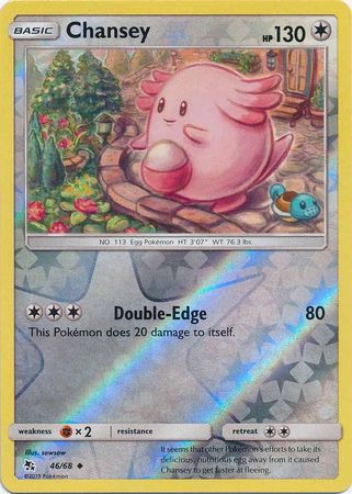 <transcy>الأقدار المخفية لبطاقة البوكيمون 46/68 Chansey Uncommon Reverse Holo</transcy>