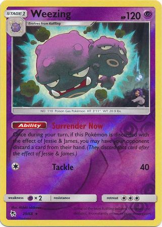 Pokemon Card Hidden Fates 29/68 Weezing Rare Reverse Holo