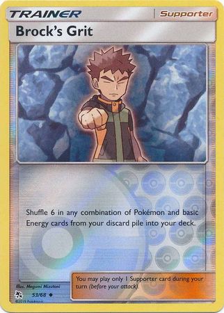 <transcy>Versteckte Schicksale der Pokemon-Karte 53/68 Brock&#39;s Grit Supporter Gelegentlich Reverse Holo</transcy>