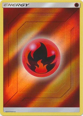 Pokemon Card Hidden Fates 2019 Fire Energy Reverse Holo