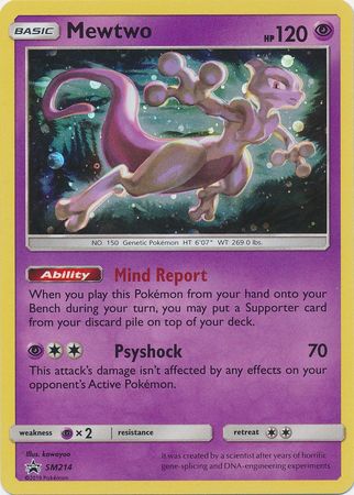 Pokemon Card SM Black Star Promos SM214 Mewtwo