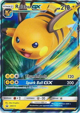 Pokemon Card SM Black Star Promos SM213 Raichu GX