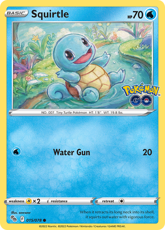 Pokemon Card Pokemon Go 15/78 Squirtle Common *MINT*