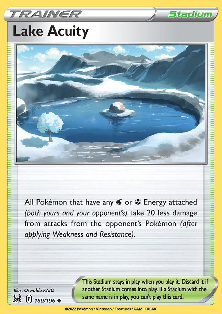 Pokemon Card Lost Origin 160/196 Lake Acuity Supporter Uncommon *MINT*