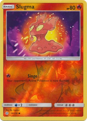 Pokemon Card Cosmic Eclipse 026/236 26/236 Slugma Reverse Holo Common