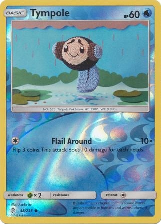 Pokemon Card Cosmic Eclipse 058/236 58/236 Tympole Reverse Holo Common