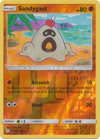 Pokemon Card Cosmic Eclipse 126/236 Sandygast Reverse Holo Common