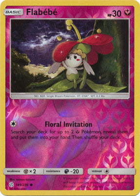Pokemon Card Cosmic Eclipse 149/236 Flabebe Reverse Holo Common
