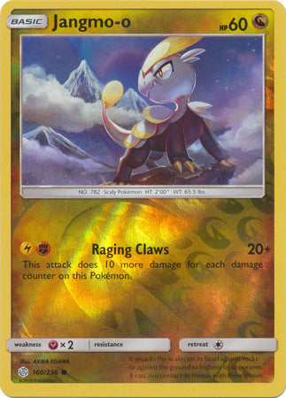 <transcy>Pokemon Card Cosmic Eclipse 160/236 Jangmo-o Reverse Holo Common</transcy>