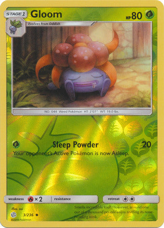 <transcy>Pokemon Card Cosmic Eclipse 003/236 3/236 Gloom Reverse Holo Gelegentlich</transcy>