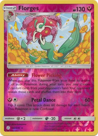 <transcy>Pokemon Card Cosmic Eclipse 152/236 Florges Reverse Holo Selten</transcy>