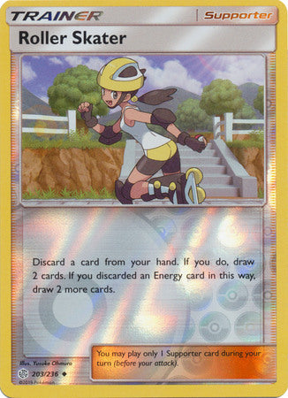 <transcy>Pokemon Card Cosmic Eclipse 203/236 Roller Skater Supporter Omvendt Holo Ikke almindelig</transcy>