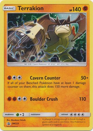 <transcy>Pokemon Card SM Black Star Promos SM223 Terrakion</transcy>